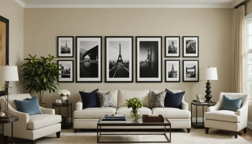 Rail pour accrocher des photos à la maison : simplicité élégante pour sublimer vos murs